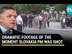 DRAMATIC FOOTAGE OF THE MOMENT SLOVAKIA PM WAS SHOT DRAMATIC FOOTAGE OF THE MOMENT SLOVAKIA PM WAS SHOT