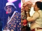 Singer Zubeen Garg with the female fan. Singer Zubeen Garg with the female fan.