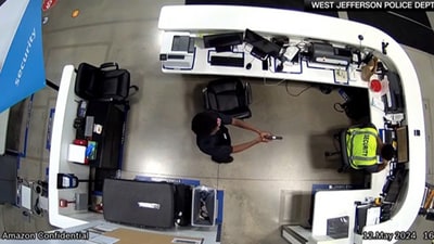 Amazon warehouse evacuated as trainee flees after shooting, leaving over 100 employees unharmed. (West Jefferson Police Dept) Amazon warehouse evacuated as trainee flees after shooting, leaving over 100 employees unharmed. (West Jefferson Police Dept)
