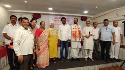 A gathering titled ‘Save Democracy, Save Constitution’ was collectively organised by the Teachers Forum A gathering titled ‘Save Democracy, Save Constitution’ was collectively organised by the Teachers Forum