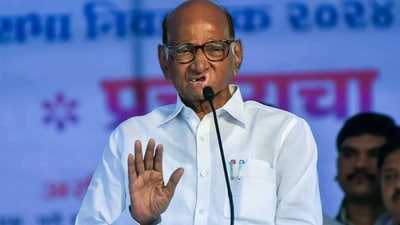 NCP-SCP Chief Sharad Pawar addresses a public meeting. (ANI file) NCP-SCP Chief Sharad Pawar addresses a public meeting. (ANI file)