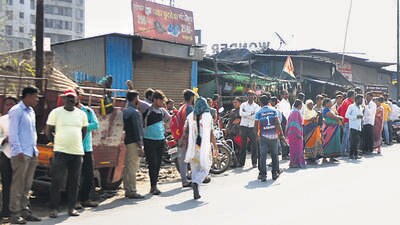 Can cutters gather at the Majoor adda (labour pick-up point) in Katraj, waiting for their daily-wage work. (Mahendra Kolhe) Can cutters gather at the Majoor adda (labour pick-up point) in Katraj, waiting for their daily-wage work. (Mahendra Kolhe)