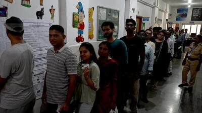 In absolute terms, of the 674 million people who could have cast their ballot in the first four phases, a total of 451 million have exercised their franchise so far, ECI said. (Bachchan Kumar/HT Photo) In absolute terms, of the 674 million people who could have cast their ballot in the first four phases, a total of 451 million have exercised their franchise so far, ECI said. (Bachchan Kumar/HT Photo)