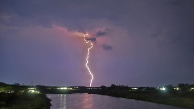 Lightning strikes the ground (PTI) Lightning strikes the ground (PTI)