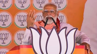Prime Minister Narendra Modi addresses a poll rally for Lok Sabha elections in Lalganj, Azamgarh, on May 16, 2024. (PTI) Prime Minister Narendra Modi addresses a poll rally for Lok Sabha elections in Lalganj, Azamgarh, on May 16, 2024. (PTI)