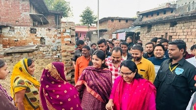 Samajwadi Party candidate Shreya Verma campaigning in Gonda. (Sourced) Samajwadi Party candidate Shreya Verma campaigning in Gonda. (Sourced)