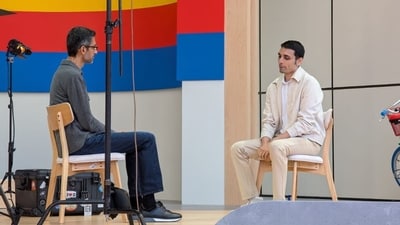 Varun Mayya, a content creator and AI enthusiast attended Google I/0 2024 in California and interviewed Sundar Pichai at Google headquarters. (X/@@waitin4agi_) Varun Mayya, a content creator and AI enthusiast attended Google I/0 2024 in California and interviewed Sundar Pichai at Google headquarters. (X/@@waitin4agi_)