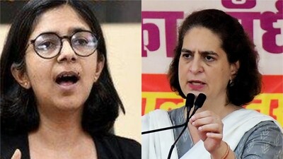 AAP MP Swati Maliwal and Congress general secretary Priyanka Gandhi Vadra. AAP MP Swati Maliwal and Congress general secretary Priyanka Gandhi Vadra.