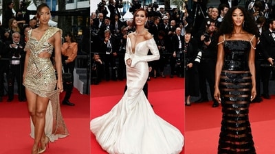 Miss France 2014 Flora Coquerel, Miss France 2018 Maeva Coucke, British model, actress and activist Naomi Campbell arrive for the screening of the film Furiosa: A Mad Max Saga at the 77th edition of the Cannes Film Festival in Cannes, southern France, on May 15, 2024. (AFP) Miss France 2014 Flora Coquerel, Miss France 2018 Maeva Coucke, British model, actress and activist Naomi Campbell arrive for the screening of the film Furiosa: A Mad Max Saga at the 77th edition of the Cannes Film Festival in Cannes, southern France, on May 15, 2024. (AFP)