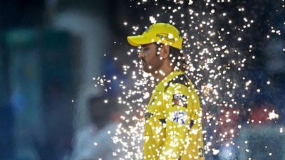 Chennai Super Kings' MS Dhoni enters the field. (AFP) Chennai Super Kings' MS Dhoni enters the field. (AFP)