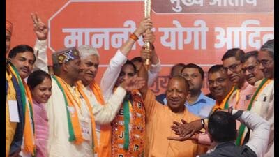 Uttar Pradesh chief minister Yogi Adityanath during a rally at Manjhanpur in Kaushambi district on May 16. (Sourced) Uttar Pradesh chief minister Yogi Adityanath during a rally at Manjhanpur in Kaushambi district on May 16. (Sourced)