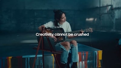 Samsung in its latest ad said that "creativity cannot be crushed" after Apple released its "crushed" iPad Pro ad. (X/@SamsungMobileUS) Samsung in its latest ad said that "creativity cannot be crushed" after Apple released its "crushed" iPad Pro ad. (X/@SamsungMobileUS)