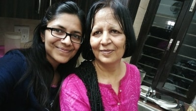 Swati Maliwal and mother Sangita Maliwal. (@SwatiJaiHind/X)