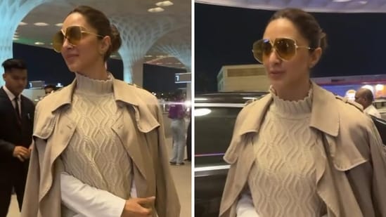 Kiara Advani cut a chic look at the Mumbai airport.