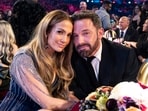 Jennifer Lopez with Ben Affleck during the ceremony.
