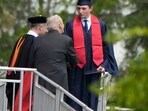 Barron Trump, son of Republican presidential candidate former President Donald Trump and Melania Trump, receives his diploma during his graduation ceremony at Oxbridge Academy, Friday, May 17, 2024, in West Palm Beach, Fla. (AP Photo/Lynne Sladky) Barron Trump, son of Republican presidential candidate former President Donald Trump and Melania Trump, receives his diploma during his graduation ceremony at Oxbridge Academy, Friday, May 17, 2024, in West Palm Beach, Fla. (AP Photo/Lynne Sladky)