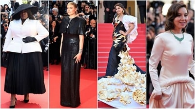 Cannes is in full swing, with the third day witnessing the premieres of films like "Megalopolis" and "Bird," alongside star-studded red carpet events. The day was brimming with glamour as renowned celebrities, including Aishwarya Rai Bachchan, Greta Gerwig, Aubrey Plaza, Adam Driver, and others, graced the red carpet. From floor-sweeping gowns to stunning dresses, let's delve into the best-dressed stars who turned heads with their incredible fashion sense. Cannes is in full swing, with the third day witnessing the premieres of films like "Megalopolis" and "Bird," alongside star-studded red carpet events. The day was brimming with glamour as renowned celebrities, including Aishwarya Rai Bachchan, Greta Gerwig, Aubrey Plaza, Adam Driver, and others, graced the red carpet. From floor-sweeping gowns to stunning dresses, let's delve into the best-dressed stars who turned heads with their incredible fashion sense.