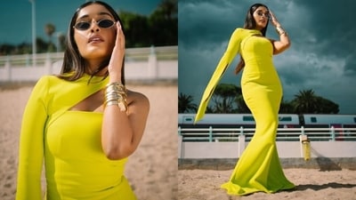 Niharika, who will soon debut in Tamil, looked fab in her lemon drop outfit. Niharika, who will soon debut in Tamil, looked fab in her lemon drop outfit.
