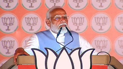 Prime Minister Narendra Modi addresses a public meeting for the Lok Sabha elections, in Fatehpur district, (PTI) Prime Minister Narendra Modi addresses a public meeting for the Lok Sabha elections, in Fatehpur district, (PTI)