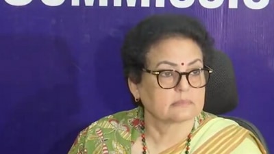 NCW chief Rekha Sharma at Friday's press conference (ANI) NCW chief Rekha Sharma at Friday's press conference (ANI)