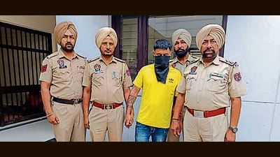 The accused in custody of Ludhiana police on Friday. (HT Photo) The accused in custody of Ludhiana police on Friday. (HT Photo)