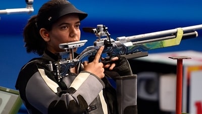 Indian shooter Anjum Moudgil in action (Getty) Indian shooter Anjum Moudgil in action (Getty)