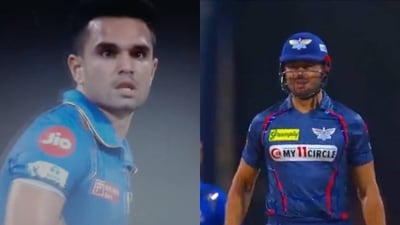 Marcus Stoinis was not happy with Arjun Tendulkar's act during MI vs LSG Marcus Stoinis was not happy with Arjun Tendulkar's act during MI vs LSG