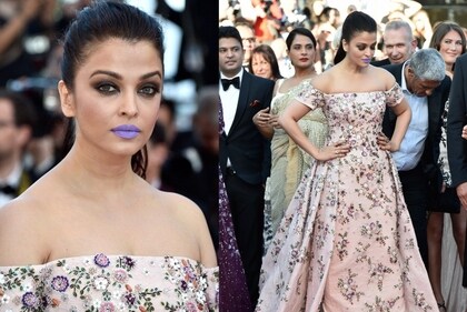 Aishwarya Rai Bachchan and her popular purple pout at Cannes 2016 Aishwarya Rai Bachchan and her popular purple pout at Cannes 2016