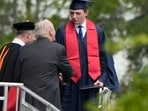 Barron Trump, son of Republican presidential candidate former President Donald Trump and Melania Trump, receives his diploma during his graduation ceremony at Oxbridge Academy, Friday, May 17, 2024, in West Palm Beach, Fla. (AP Photo/Lynne Sladky) Barron Trump, son of Republican presidential candidate former President Donald Trump and Melania Trump, receives his diploma during his graduation ceremony at Oxbridge Academy, Friday, May 17, 2024, in West Palm Beach, Fla. (AP Photo/Lynne Sladky)