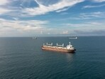 Cargo ships wait in the anchor zone to cross the Panama Cana in Colon, Panama, on Monday, Nov. 20, 2023. A combination of climate change and infrastructure is to blame for critical shipping delays at the Panama Canal. Photographer: Walter Hurtado/Bloomberg