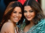 Eva Longoria and Aishwarya Rai made sure to share the love on the Cannes red carpet. Eva Longoria and Aishwarya Rai made sure to share the love on the Cannes red carpet.