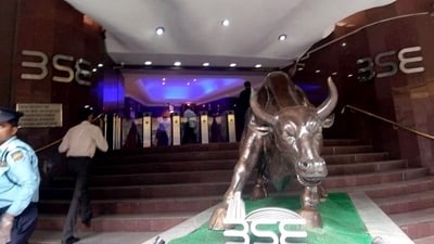 A file photo of the BSE as Sensex soars over 1,800 points; currently at 48,172.85 after Union Budget 2021-22, in Mumbai on Monday. (ANI Photo) A file photo of the BSE as Sensex soars over 1,800 points; currently at 48,172.85 after Union Budget 2021-22, in Mumbai on Monday. (ANI Photo)