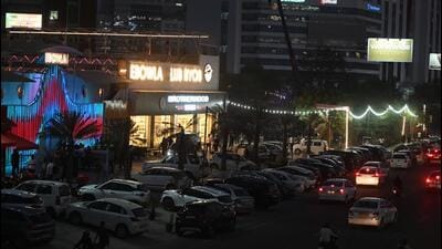 An ahata on National Highway-48 in Gurugram on Friday. For years, these ahatas operated across several floors, providing ample space for patrons to drink in a more private setting, with similar facilities that restaurants, bars or pubs offered. (Parveen Kumar/HT PHOTO)