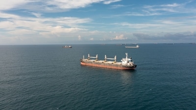 Cargo ships wait in the anchor zone to cross the Panama Cana in Colon, Panama, on Monday, Nov. 20, 2023. A combination of climate change and infrastructure is to blame for critical shipping delays at the Panama Canal. Photographer: Walter Hurtado/Bloomberg (Bloomberg) Cargo ships wait in the anchor zone to cross the Panama Cana in Colon, Panama, on Monday, Nov. 20, 2023. A combination of climate change and infrastructure is to blame for critical shipping delays at the Panama Canal. Photographer: Walter Hurtado/Bloomberg (Bloomberg)
