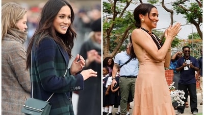 The Duchess of Sussex was seen following a new fashion trend during her recent visit to Nigeria with Harry. She looked absolutely gorgeous at every public event as she chose to wear trousers, skirts, and dresses that were too long for her 5ft 6in frame. The Duchess of Sussex was seen following a new fashion trend during her recent visit to Nigeria with Harry. She looked absolutely gorgeous at every public event as she chose to wear trousers, skirts, and dresses that were too long for her 5ft 6in frame.