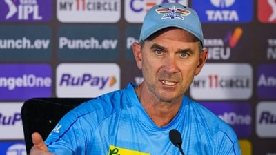 LSG Coach Justin Langer during a press conference (PTI) LSG Coach Justin Langer during a press conference (PTI)