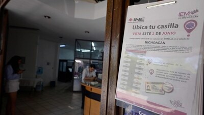 A list of polling station locations for the next election on June 2 is on display outside the Electoral Institute of Michoacan in Morelia, Michoacan State, Mexico, on May 16, 2024.�. As elsewhere, criminals in the town of Maravatio use threats or bullets to ensure their favored candidates are elected on June 2, when the country will also choose a new president. Across the country, 28 candidates have been killed since the electoral process began on September 23, according to the non-governmental organization Data Civica. (Photo by ALFREDO ESTRELLA / AFP) (AFP) A list of polling station locations for the next election on June 2 is on display outside the Electoral Institute of Michoacan in Morelia, Michoacan State, Mexico, on May 16, 2024.�. As elsewhere, criminals in the town of Maravatio use threats or bullets to ensure their favored candidates are elected on June 2, when the country will also choose a new president. Across the country, 28 candidates have been killed since the electoral process began on September 23, according to the non-governmental organization Data Civica. (Photo by ALFREDO ESTRELLA / AFP) (AFP)