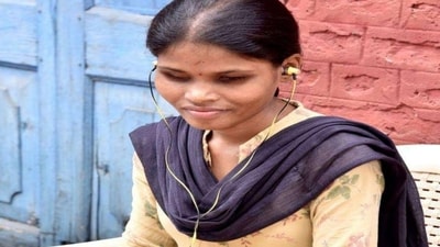 Mala Papalkar, 25, a visually challenged woman, was abandoned in a dustbin at a railway station as a newborn. HT Photo Mala Papalkar, 25, a visually challenged woman, was abandoned in a dustbin at a railway station as a newborn. HT Photo