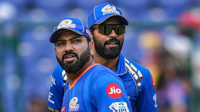 Mumbai Indians captain Hardik Pandya and his teammate Rohit Sharma during the Indian Premier League (IPL) T20 cricket match (PTI) Mumbai Indians captain Hardik Pandya and his teammate Rohit Sharma during the Indian Premier League (IPL) T20 cricket match (PTI)