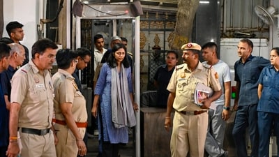AAP MP Swati Maliwal leaves Delhi chief minister Arvind Kejriwal's residence, in New Delhi. (PTI) AAP MP Swati Maliwal leaves Delhi chief minister Arvind Kejriwal's residence, in New Delhi. (PTI)