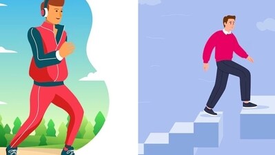 Use stairs instead of lift/elevator. This will make sure you remain physically active and your muscles get a workout too. (Freepik) Use stairs instead of lift/elevator. This will make sure you remain physically active and your muscles get a workout too. (Freepik)