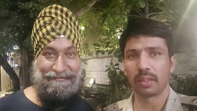 Gurucharan Singh returned to his Delhi home after nearly a month.