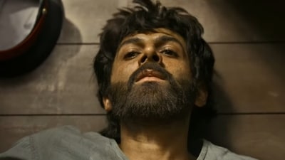 Kartik Aaryan in a still from Chandu Champion. Kartik Aaryan in a still from Chandu Champion.
