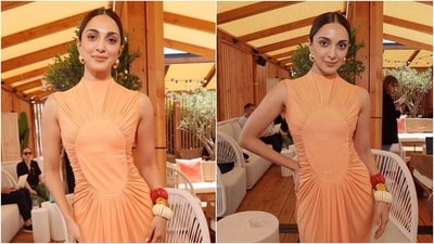 Kiara Advani poses at the Cannes Film Festival in her second look. (Instagram) Kiara Advani poses at the Cannes Film Festival in her second look. (Instagram)