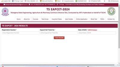 TS EAMCET Result 2024: TS EAPCET results declared, direct links here