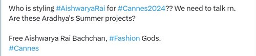 Aishwarya Rai Bachchan's Cannes 2024 Day 2 look compared with the summer project. (Screengrab) Aishwarya Rai Bachchan's Cannes 2024 Day 2 look compared with the summer project. (Screengrab)