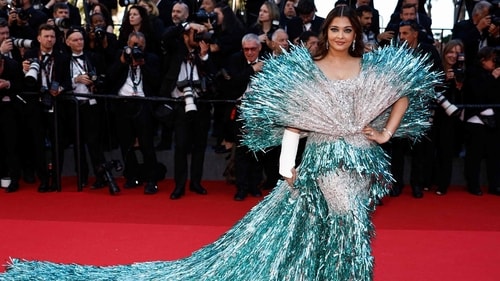 aishwarya rai blue dress cannes Aishwarya Rai: Cannes 2026 stunner in Amit Aggarwal's cosmic blue gown look