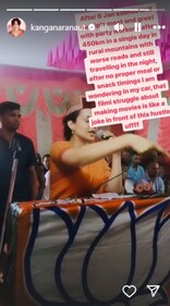 Kangana posted a video on her Instagram Stories. Kangana posted a video on her Instagram Stories.
