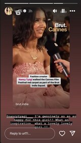 Uorfi javed gave a shoutout to fashion influencer Nancy Tyagi.