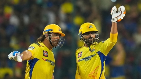 However, CSK's cause got a late impetus with veterans Ravindra Jadeja and MS Dhoni coming together. The pair put up 61 runs for the seventh wicket off just 27 balls. (PTI)